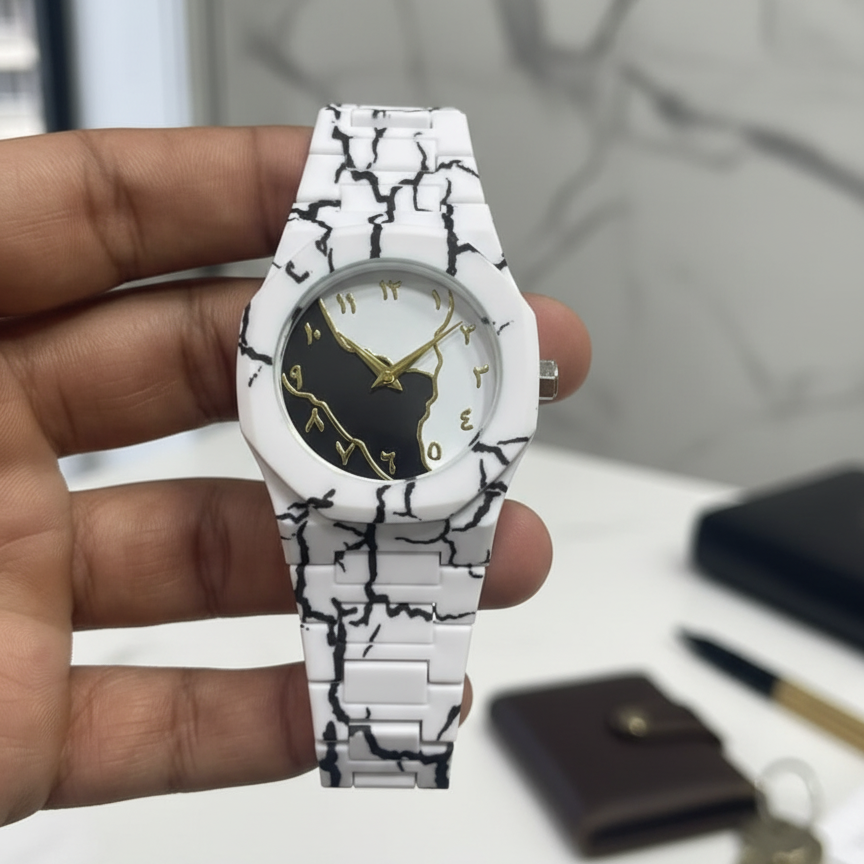 Tiger Aura Watch Stylish Design white
