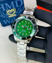 Rolex luxury watch green stainless steel