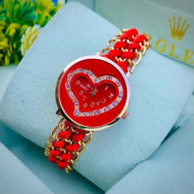 Stylish heart watch in ladies fashion modern design
