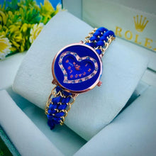 Stylish heart watch in ladies fashion modern design