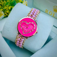 Stylish heart watch in ladies fashion modern design
